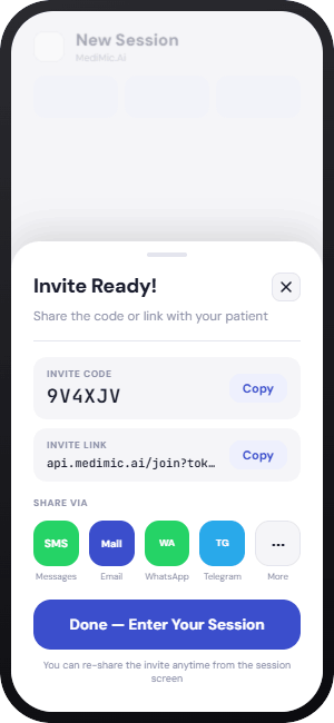 MediMic.Ai invite ready screen